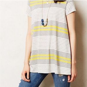Anthropologie Puella Gray and Yellow Swing Tunic